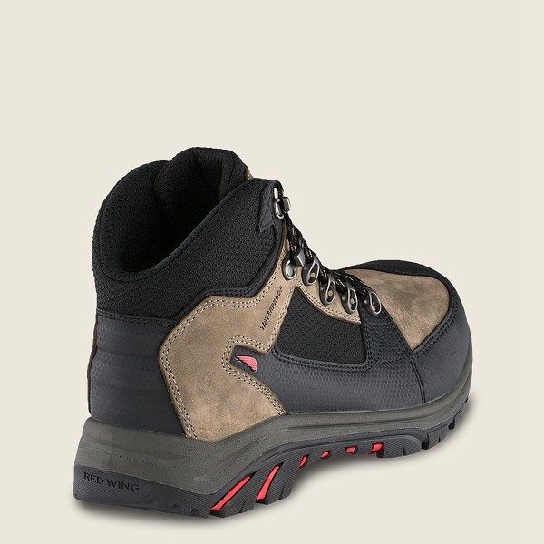 Red Wing Hiking Bot Erkek - Trades - 5-Inch Waterproof Csa Safety Toe - Kahverengi/Siyah - 32MARTQHO